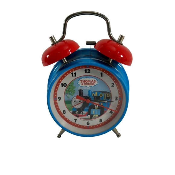 Vintage Thomas & Friends Alarm Clock Train Tank Engine Works Blue Red Twin Bell - Picture 10 of 10